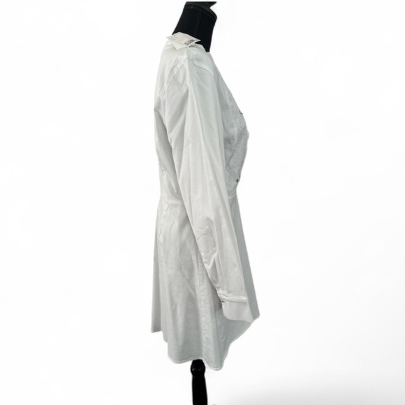 H&M EYELET EMBROIDERY-DETAIL COTTON DRESS SIZE MEDIUM NEW W/ TAG - Picture 10 of 11